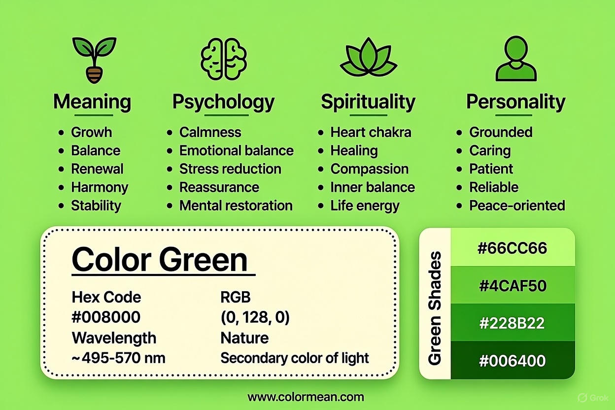 Color Green Meaning – Psychology, Spirituality and More
