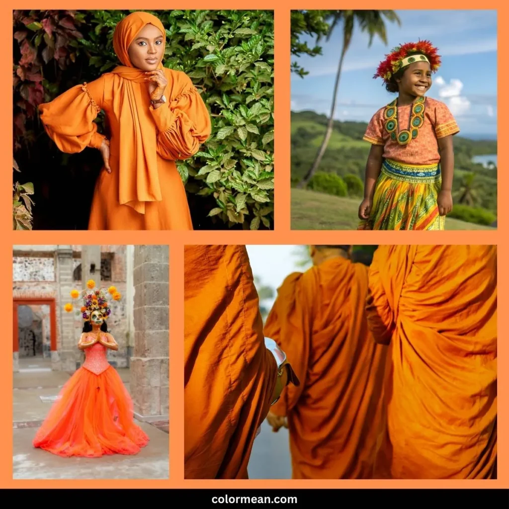 color orange in cultural and religious programs